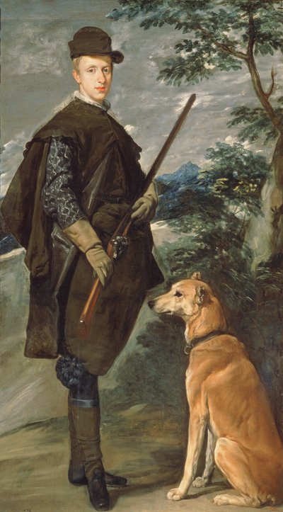 Portrait of Cardinal Infante Ferdinand of Austria with Gun and Dog by Diego Velázquez